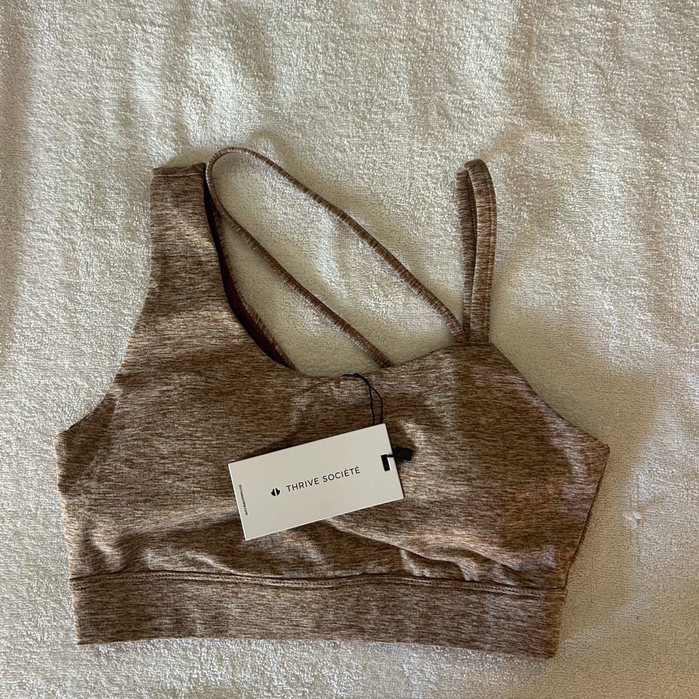Thrive Societe Heather Brown Sports Bra